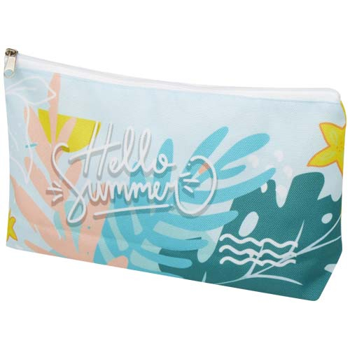 Trousse de voyage rPET personnalisable Petit modèle Ari Blanc / Blanc